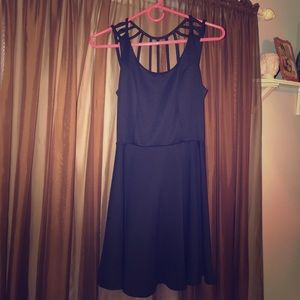 Navy blue skater dress
